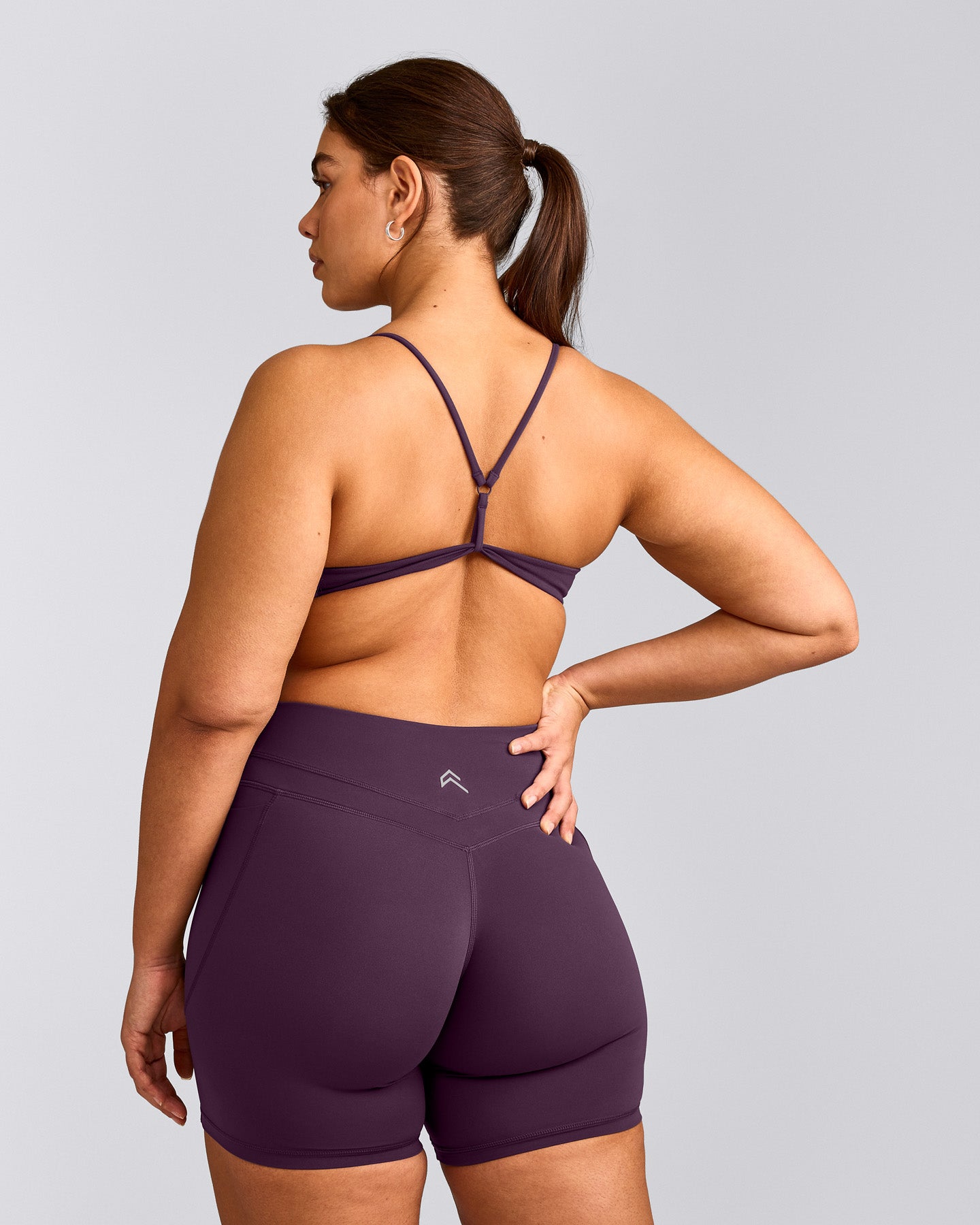 EasyLift™ Ultra Minimal Bralette with Gray Logo | Blackberry Purple