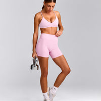 EasyLift™ Ultra Minimal Bralette with Gray Logo | Chalk Pink