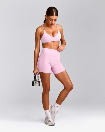 EasyLift™ Ultra Minimal Bralette with Gray Logo | Chalk Pink
