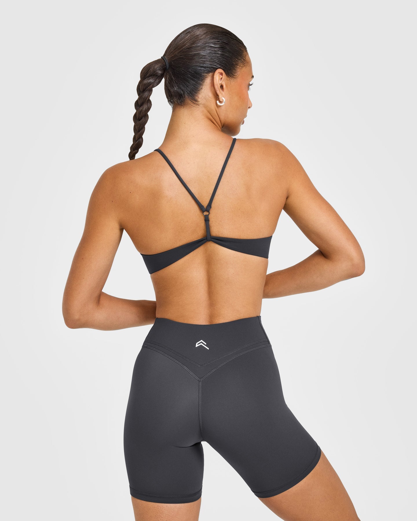 EasyLift™ Ultra Minimal Bralette with White Logo | Coal