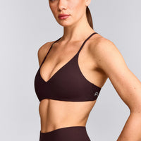 EasyLift™ Ultra Minimal Bralette with Gray Logo | Plum Brown