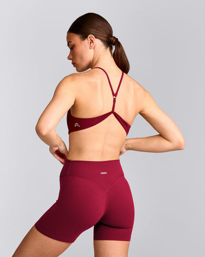 EasyLift™ Ultra Minimal Bralette with Gray Logo | Ruby Red