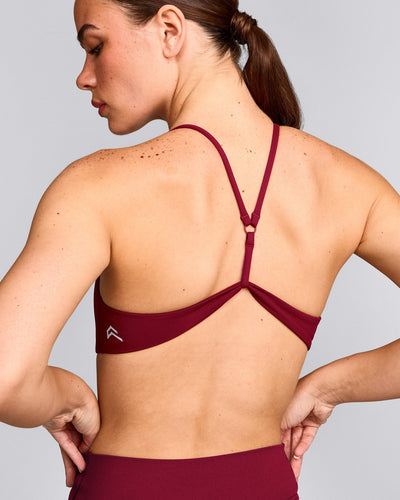 EasyLift™ Ultra Minimal Bralette with Gray Logo | Ruby Red