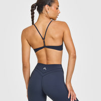 EasyLift™ Ultra Minimal Bralette with White Logo | True Blue