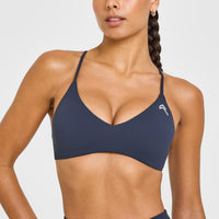 EasyLift™ Ultra Minimal Bralette with White Logo | True Blue