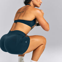EffortlessLift™ Seamless Mid Rise Shorts | Oil Blue