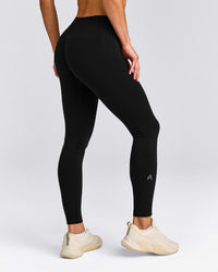 EffortlessLift™ Seamless Mid Rise Leggings New Branding | Black