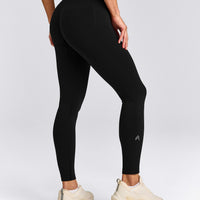 EffortlessLift™ Seamless Mid Rise Leggings New Branding | Black