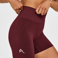 EffortlessLift™ Seamless Shorts with White Logo | Rosewood