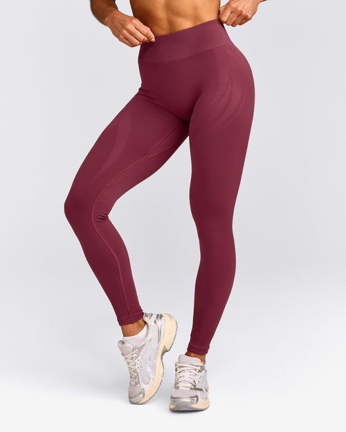 EnhanceLift™ Seamless Leggings | Burnt Maroon Red