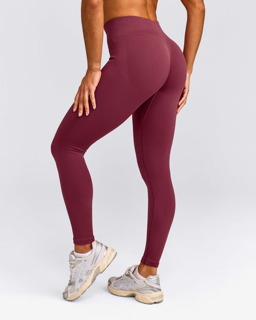 EnhanceLift™ Seamless Leggings | Burnt Maroon Red
