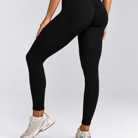 EnhanceLift™ Seamless Leggings with Grey Logo | Black