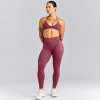 EnhanceLift™ Seamless Mid Rise Leggings New Branding | Burnt Maroon Red