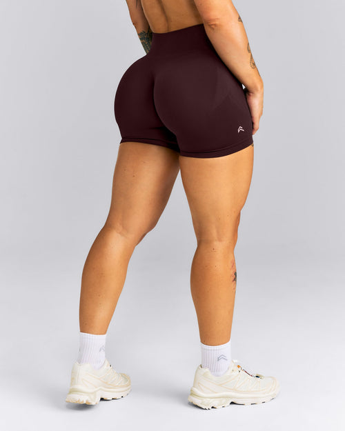 EnhanceLift™ Seamless Mid Rise Shorts | Plum Brown