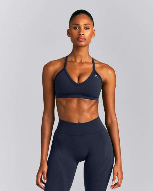 EnhanceLift™ Seamless Strappy Sports Bra | True Blue
