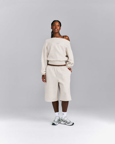 Foundations All Season Crossover Boat Neck Sweatshirt New Branding | Oat Marl