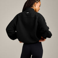 Foundations Cosy 1/4 Zip Sweatshirt | Black