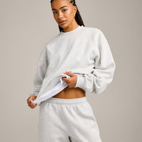 Foundations Cosy Crew Neck Sweatshirt | Light Grey Marl