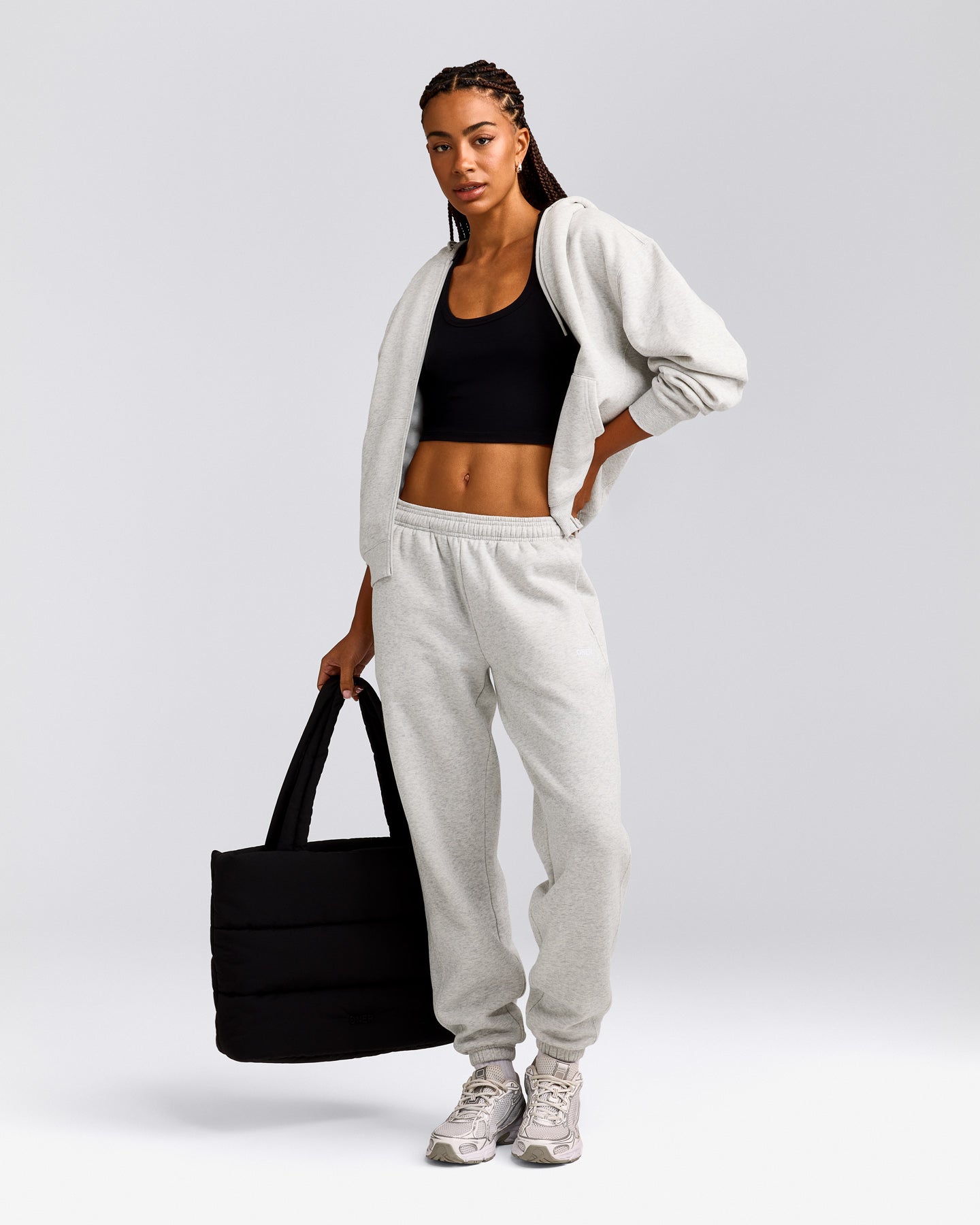 Foundations Cosy Joggers | Light Gray Marl
