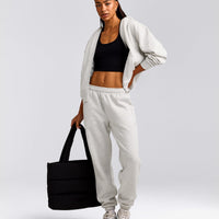 Foundations Cosy Joggers | Light Gray Marl