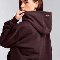 Foundations Cosy Hoodie | Plum Brown