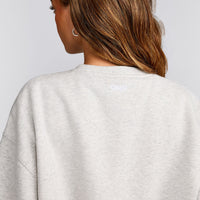 Foundations Cosy Oversized Sweatshirt | Light Gray Marl