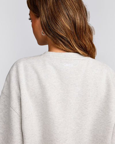 Foundations Cosy Oversized Sweatshirt | Light Gray Marl