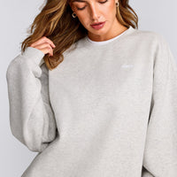 Foundations Cosy Oversized Sweatshirt | Light Gray Marl