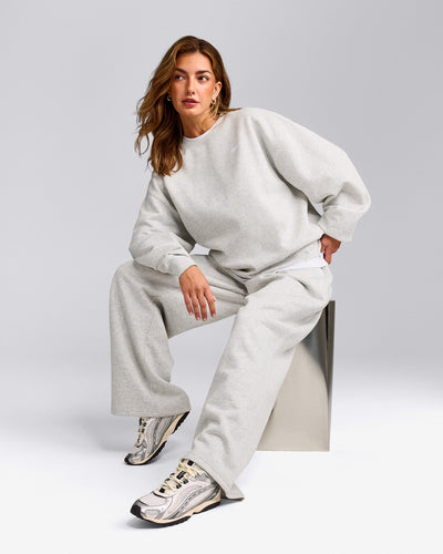 Foundations Cosy Oversized Sweatshirt | Light Gray Marl