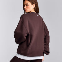 Foundations Cosy Oversized Sweatshirt | Plum Brown