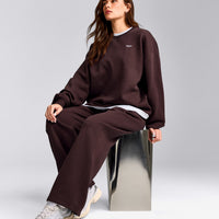 Foundations Cosy Oversized Sweatshirt | Plum Brown