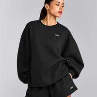 Foundations Cosy Oversized Sweatshirt | Soft Black