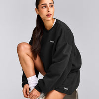 Foundations Cosy Oversized Sweatshirt | Soft Black
