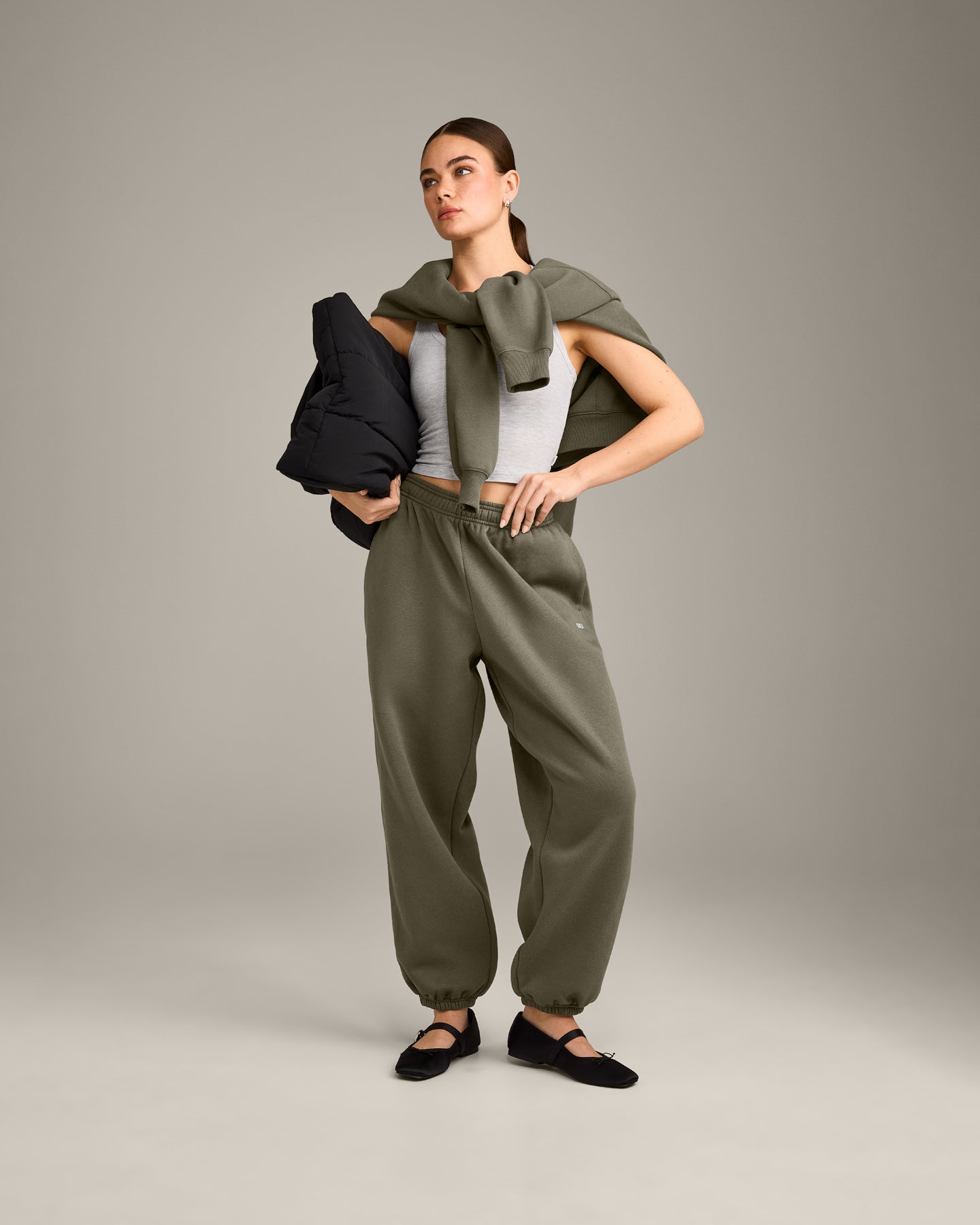 Foundations Cosy Oversized Joggers | Alpine Green