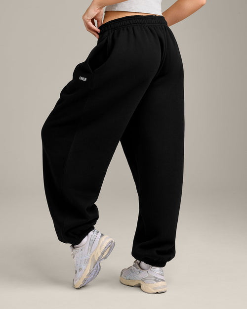 Foundations Cosy Oversized Joggers | Black