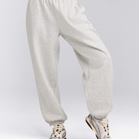 Foundations Cosy Oversized Joggers | Light Gray Marl
