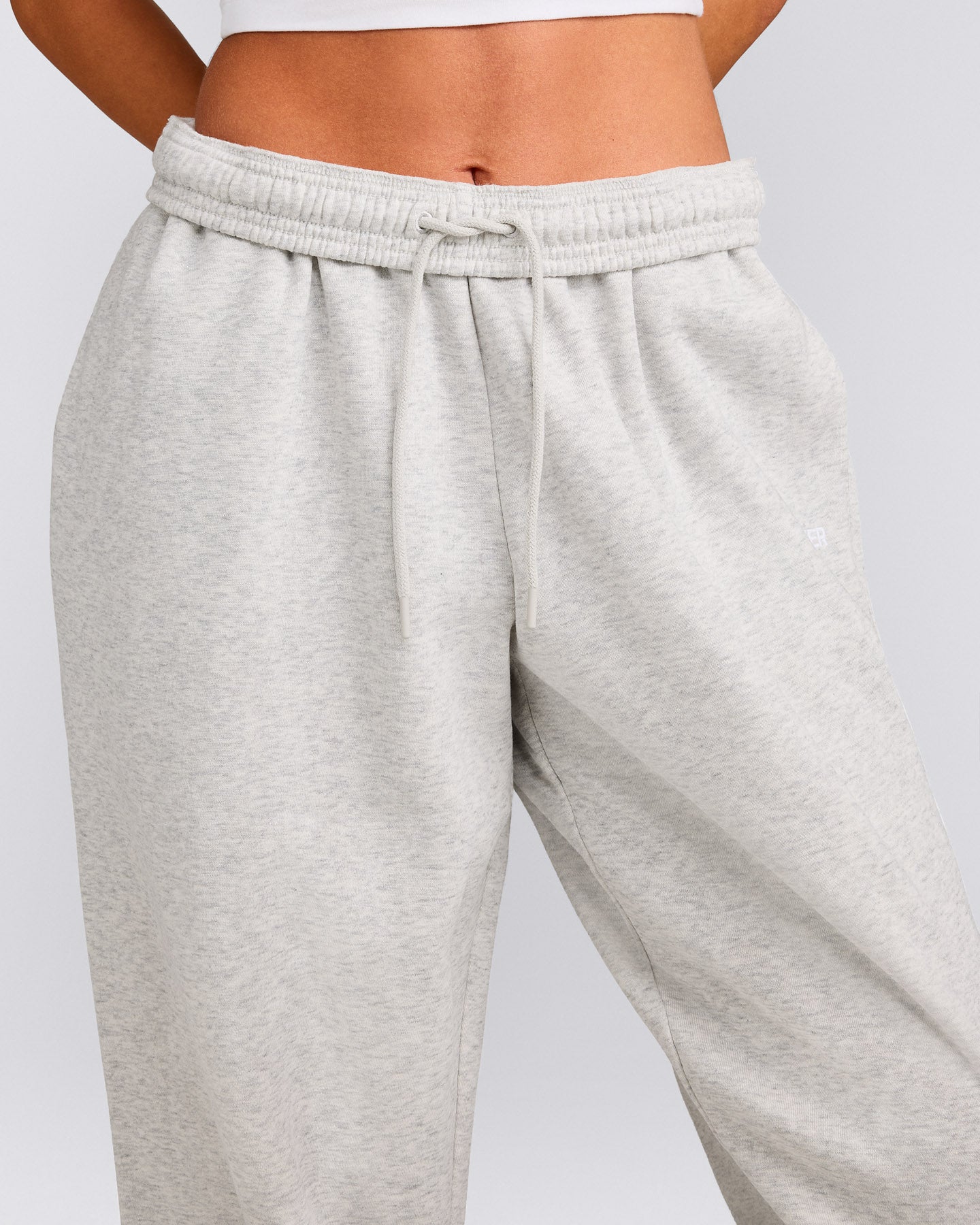 Foundations Cosy Oversized Joggers | Light Gray Marl