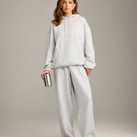 Foundations Cosy Oversized Hoodie | Light Grey Marl