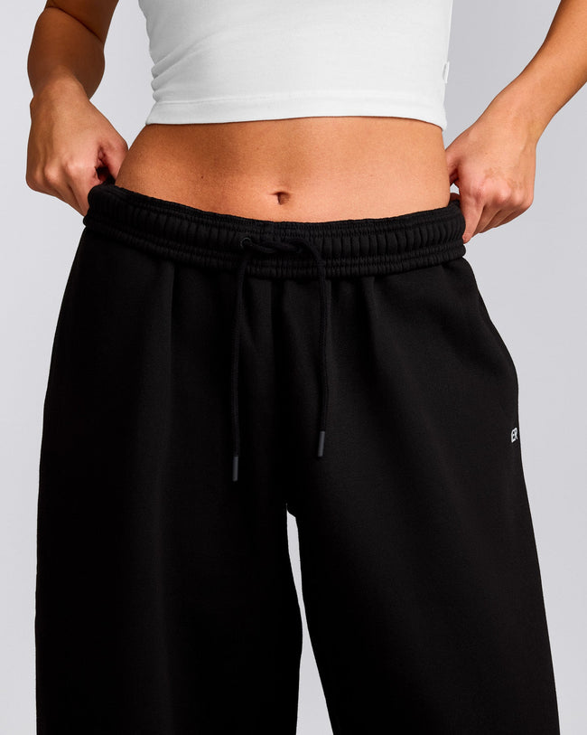 Foundations Cosy Oversized Straight Leg Sweatpants | Black