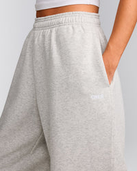 Foundations Cosy Oversized Straight Leg Sweatpants | Light Gray Marl