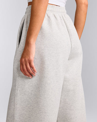 Foundations Cosy Oversized Straight Leg Sweatpants | Light Gray Marl