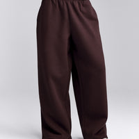 Foundations Cosy Oversized Straight Leg Sweatpants | Plum Brown