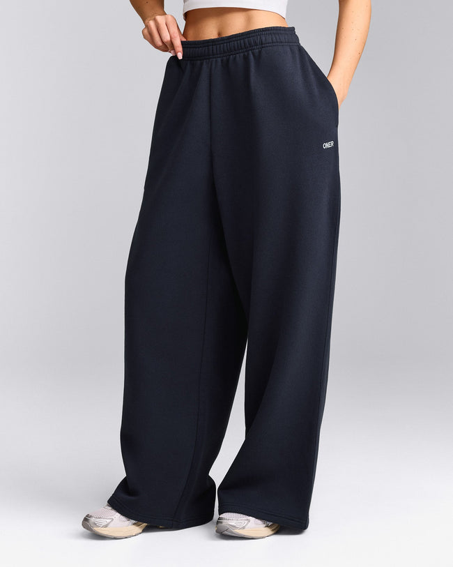 Foundations Cosy Oversized Straight Leg Joggers | True Blue