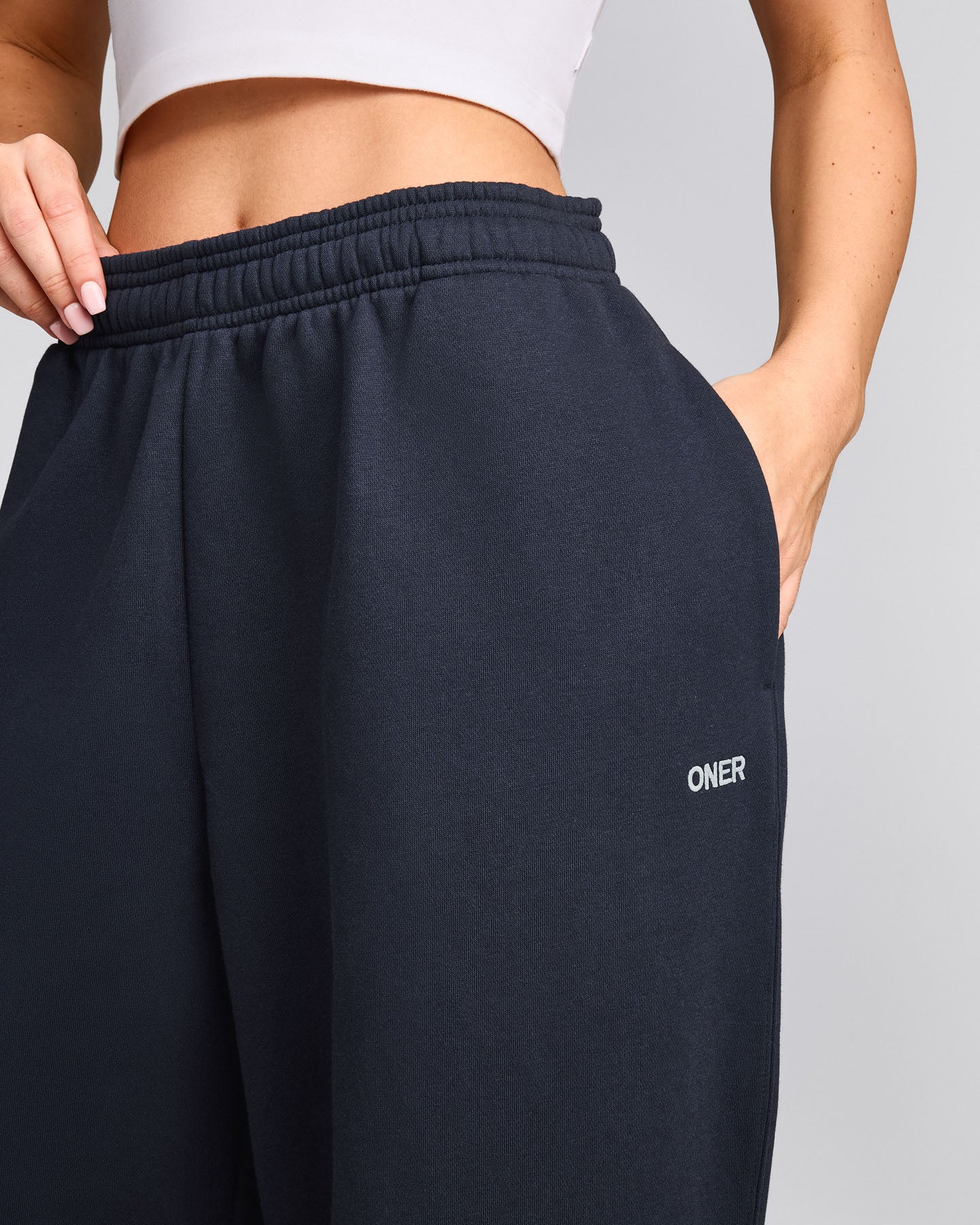 Foundations Cosy Oversized Straight Leg Joggers | True Blue