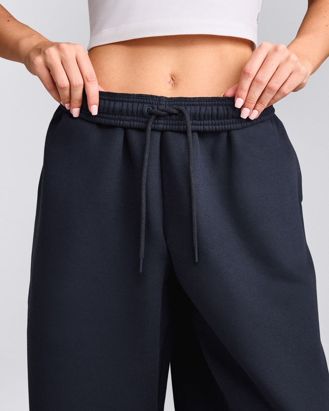 Foundations Cosy Oversized Straight Leg Joggers | True Blue