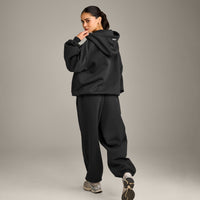 Foundations Cosy Oversized Zip Through Hoodie | Soft Black