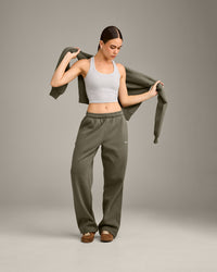 Foundations Cosy Straight Leg Joggers | Alpine Green