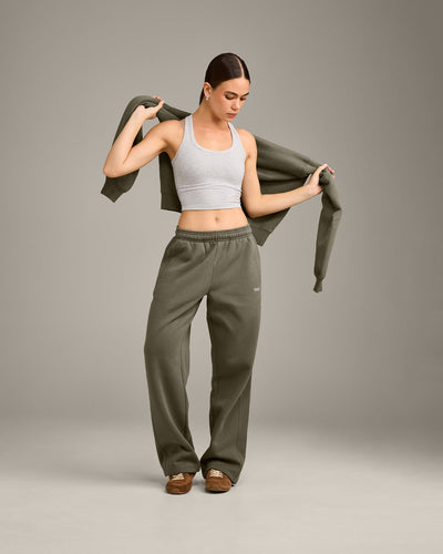 Foundations Cosy Straight Leg Joggers | Alpine Green
