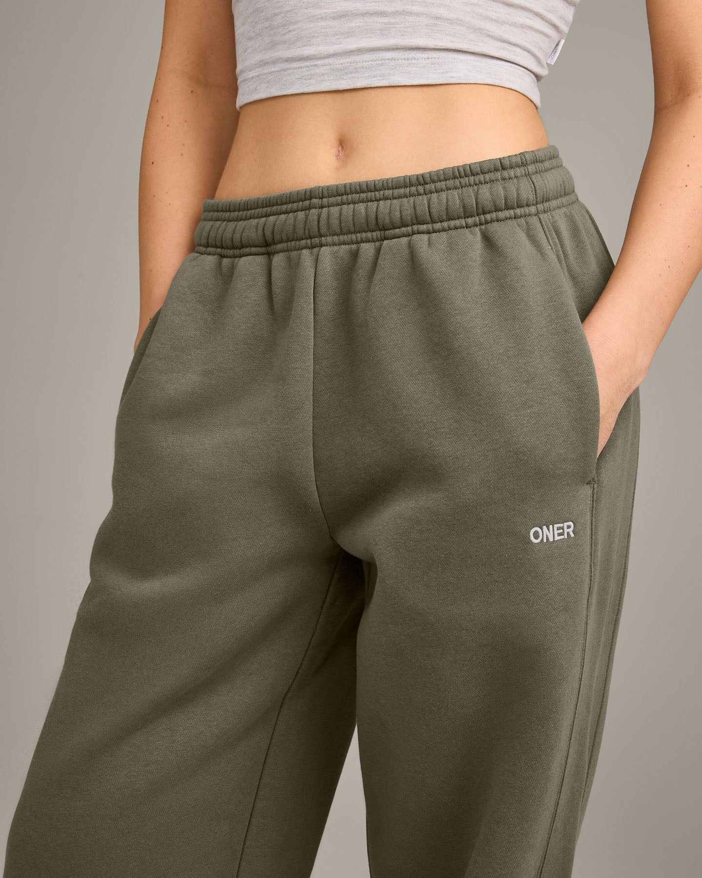 Foundations Cosy Straight Leg Joggers | Alpine Green
