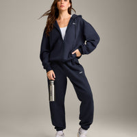 Foundations Cosy Zip Through Hoodie | True Blue